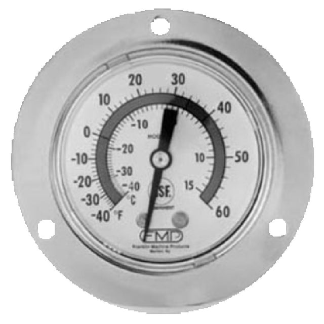 Franklin Machine Products 138-1017 Refrigerator/Freezer Thermometer 2" Dial 3" Flange