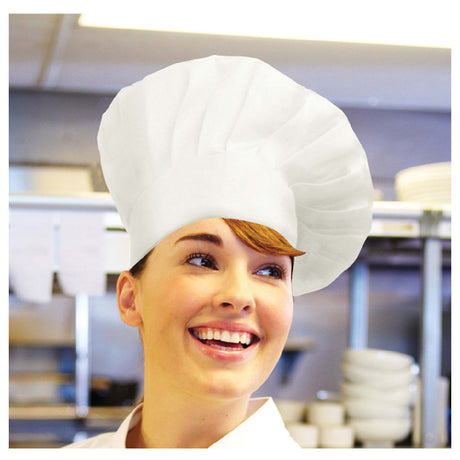 Chef Works BHATBLK0 Chef Hat Adjustable Velcro® Closure 65/35 Poly/cotton