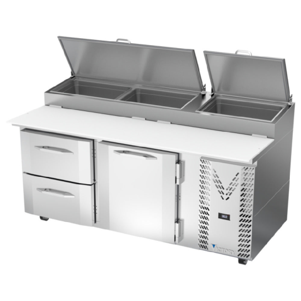 Victory VPPD72HC-2 - Pizza Prep Table, Powered By V-Core™, Two-section