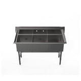 Atosa USA, Inc. SS1818D31D18 - MixRite Sink, 3-compartment, 90"W X 24"D X 44-1/2"H Overall