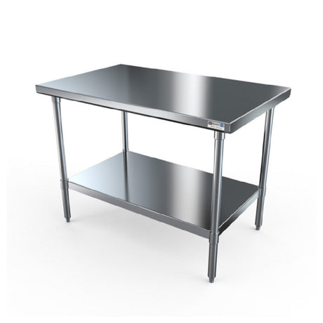 NBR Equipment TS4-3630 - Premium Work Table, 36"Wx 30"D X 35-1/4"H Overall Size, 14/304 Stainless Steel Flat Top