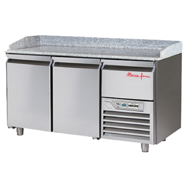 Marra Forni GPZ166 Refrigerated Pizza Prep Table Two-section 12.0 Cu. Ft. Capacity