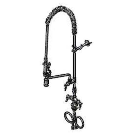 T&S Brass B-0113-A12-V-BC EasyInstall Pre-Rinse Unit Spring Action & Single Hole Base