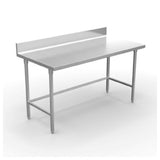 Winholt DTBB-3036-HKD - Hybrid Work Table, 36"W X 30"D X 33-1/2"H, 16/304 Stainless Steel Top