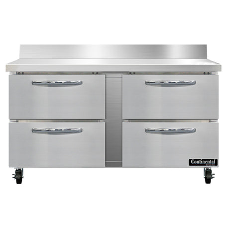 Continental Refrigerator SW60NBS-D Work Top Refrigerator 60"W 17.0 Cu Ft Capacity