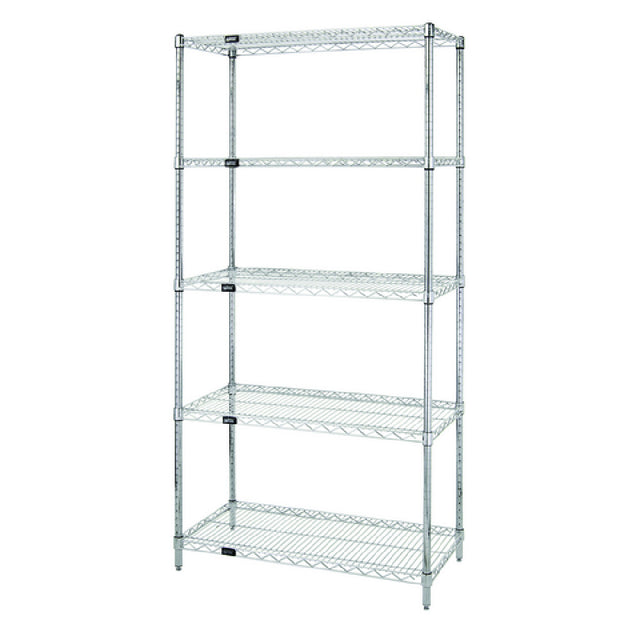 Quantum WR86-2460S-5 - Wire Shelving Starter Kit, 60"W X 24"D X 86"H, 600 - 800 Lb. Capacity