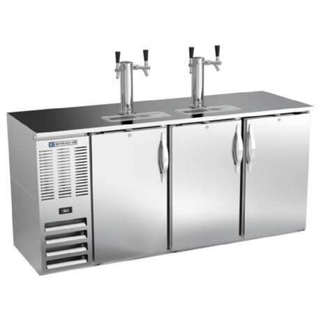 Beverage Air DDN72HC-S - Draft Beer Cooler, 72"W X 26-3/8"D X 49-5/16"H, 19.618 Cu. Ft.
