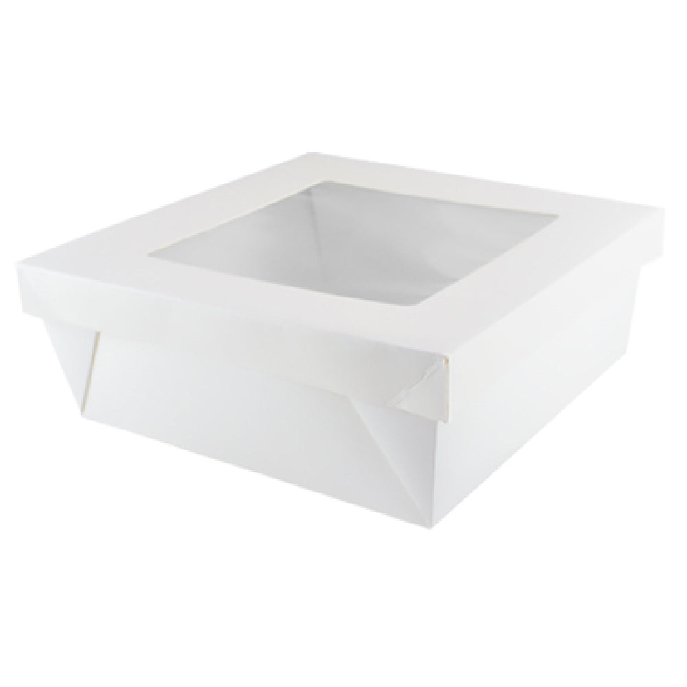 PacknWood 210KRAYWH208 - Kray Take Out Box, 118.3 Oz., Base: 7.9" X 7.9" X 3.2"