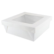 PacknWood 210KRAYWH208 - Kray Take Out Box, 118.3 Oz., Base: 7.9" X 7.9" X 3.2"