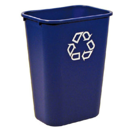 Rubbermaid FG295773BLUE - Deskside Recycling Container, 41-1/4 Quart, 15-1/4"W X 11"D X 19-7/8"H