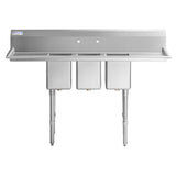 Empura Stainless EHD31014LR12 Sink (3) Compartment Heavy Duty