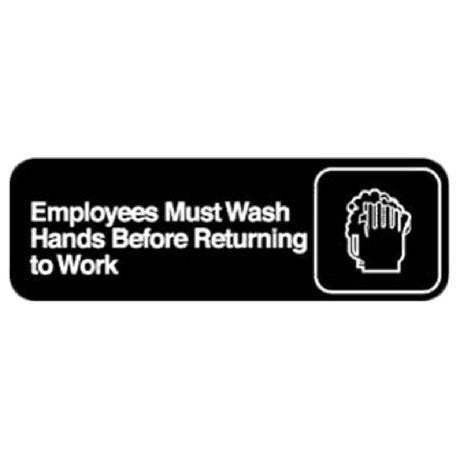 Royal Industries ROY 394530 Sign 3" X 9" "Must Wash Hands"