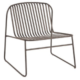 Emuamericas Llc 437 Riviera Stacking Lounge Chair Outdoor/indoor Slatted Wrought Iron Back And Seat