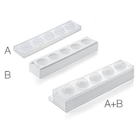 Louis Tellier MUL3D EGG Silikomart MultiFlex Series 3D Egg Mold (5) 3.38 Oz. Sections