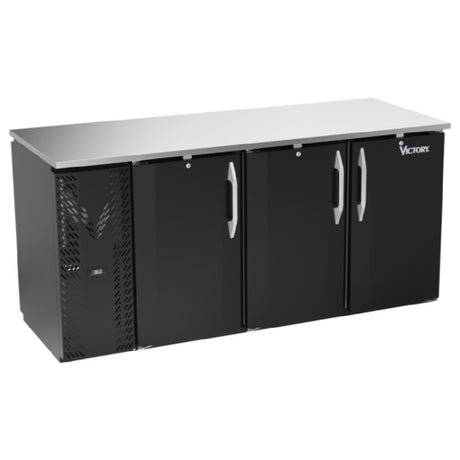 Victory VBBN72HC-F-PT-B - Pass-Thru Back Bar Refrigerator, Food Rated, Three-section