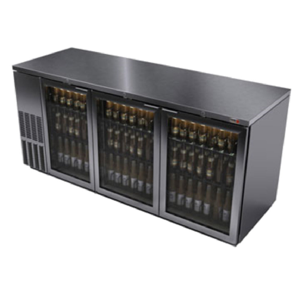 Fagor Refrigeration FBB-79GS-N 19072194 Refrigerated Back Bar Cooler (3) Glass Doors With Aluminum Frame