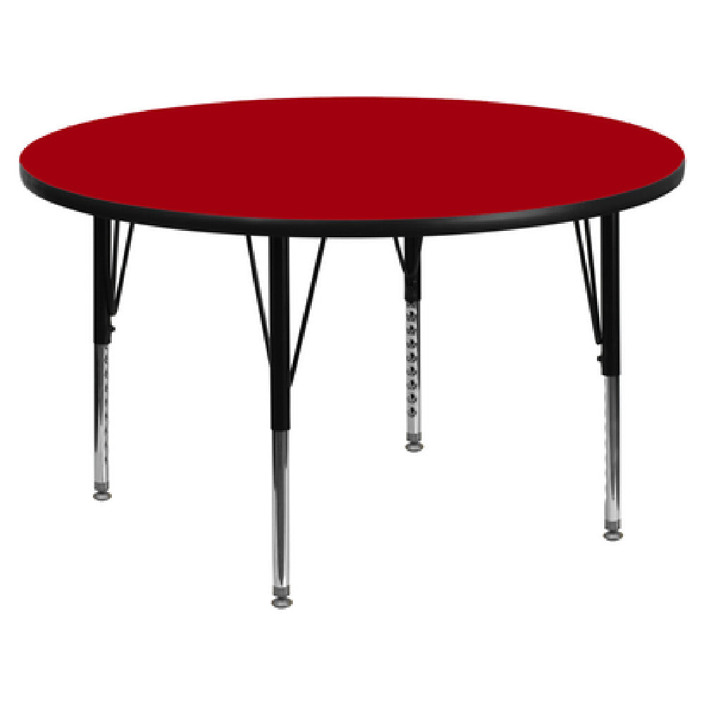 Flash Furniture XU-A42-RND-RED-T-P-GG Activity Table 42" Dia. X 16-1/8" To 25-1/8" Adjustable Height