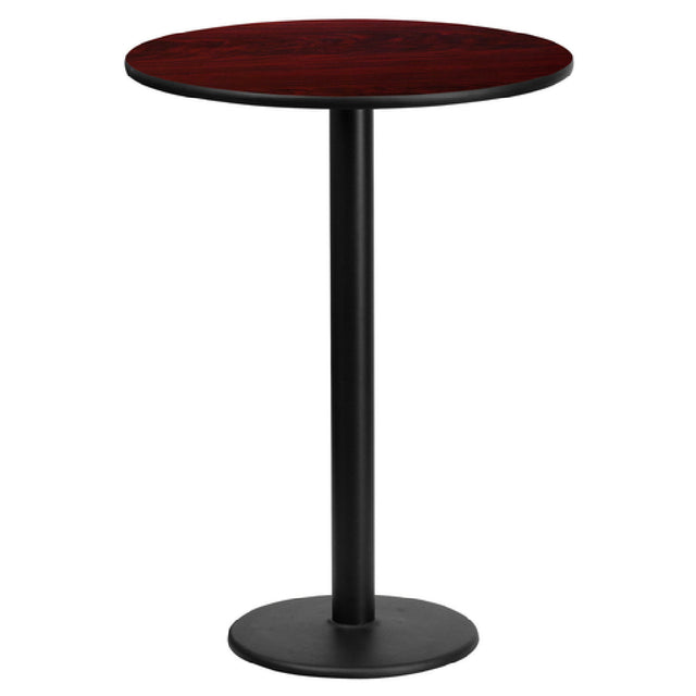 Flash Furniture XU-RD-24-MAHTB-TR18B-GG Table 24" Dia. X 43-1/8"H Bar Height