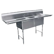 GSW USA SH20242D Sink Two Compartment 80-1/4"W X 30"D X 45"H