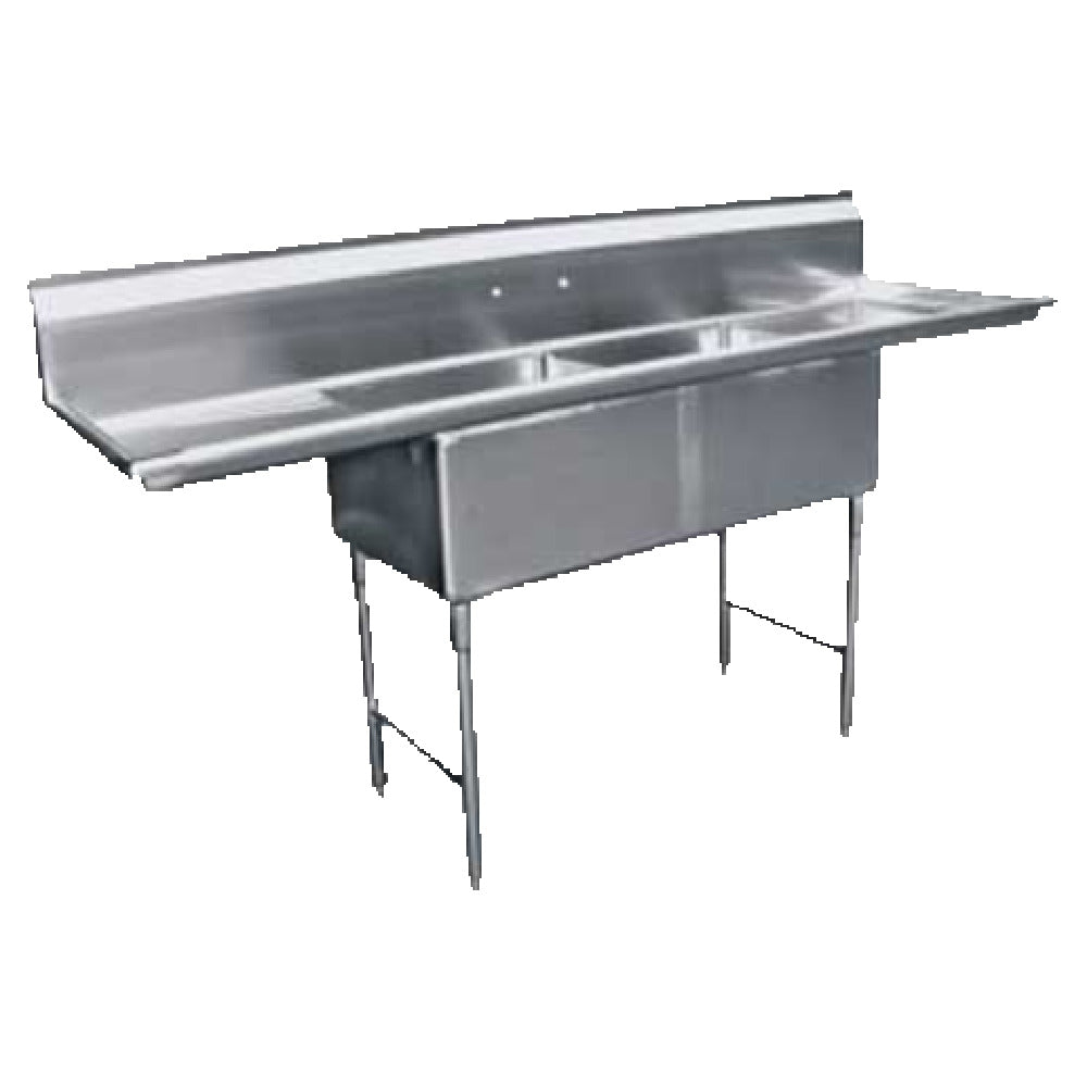 GSW USA SE18182D24 Sink Two Compartment 84-1/4"W X 24"D X 45"H