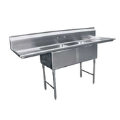 GSW USA SH18242D Sink Two Compartment 72-1/4"W X 30"D X 45"H