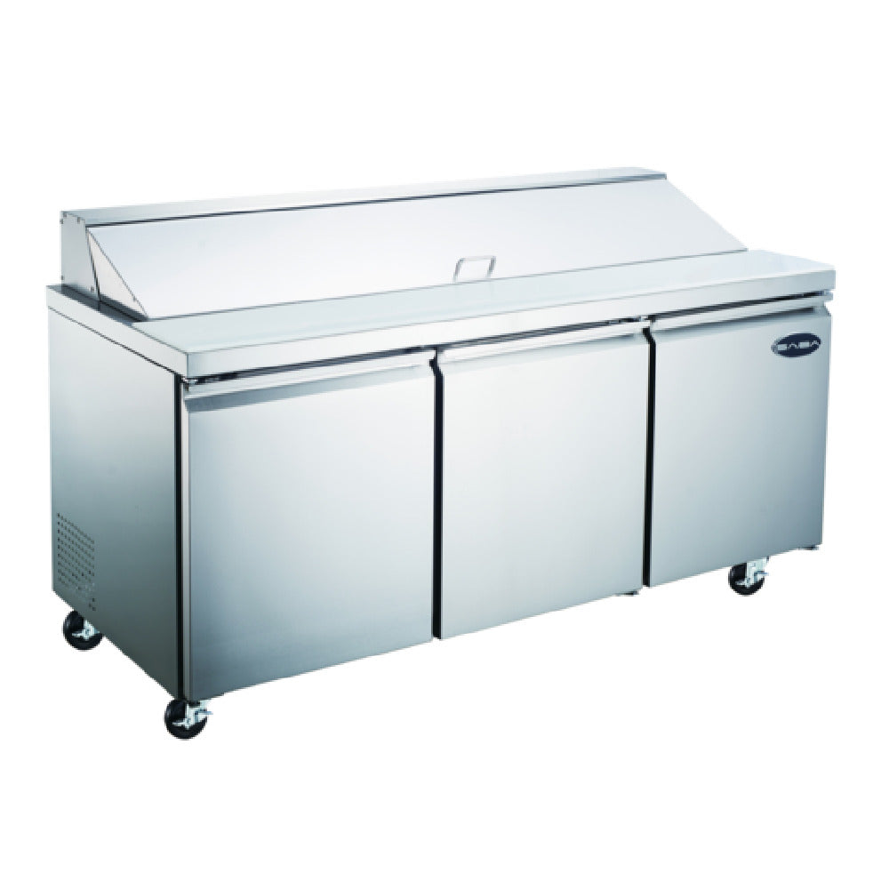 SABA SPS-72-18 Sandwich/Salad Prep Table Three-section 70-3/8" W