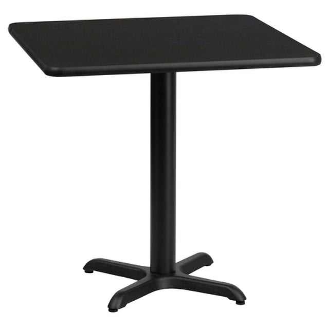 Flash Furniture XU-BLKTB-2424-T2222-GG Table 24"W X 24"D X 31-1/8"H Dining Height