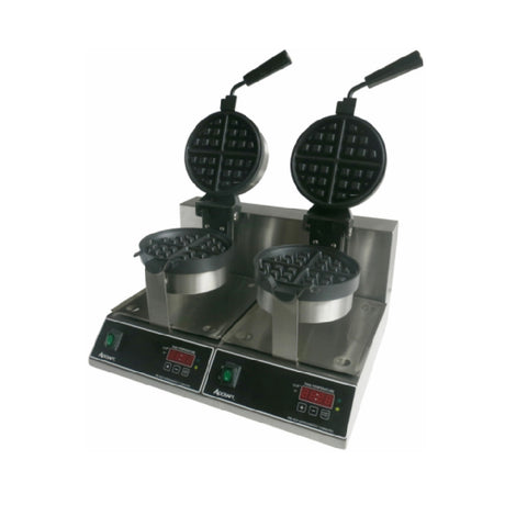 Admiral Craft BWM-7/R-2 Belgian Waffle Maker Double 7" Round Grids