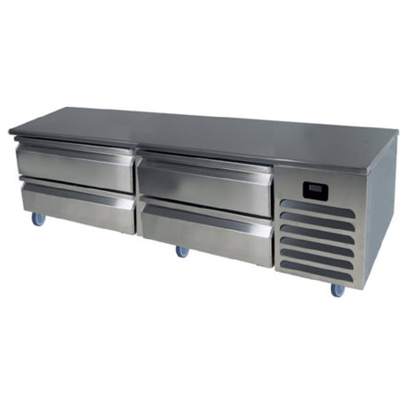 QualServ (Middleby) UCFB572-SS61A - Freezer Base, Self-contained Refrigeration, (4) Drawers Hold (8) 12"x20"x4" Pans