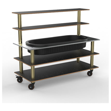 Steelite MGCMLC01MBXH - Modular Pro Back Bar (With Ice Well) Marble Brushed, 71.0" X 29.5" X 60.0"