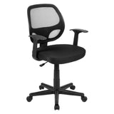 Flash Furniture LF-118P-T-BK-GG Flash Fundamentals Task Office Chair 17" To 21-1/2" Adjustable Seat Height