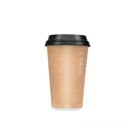 PacknWood 210GCDW12K - Kraft Compostable Paper Cup, 12 Oz, 3.5"dia. X 4.3"H