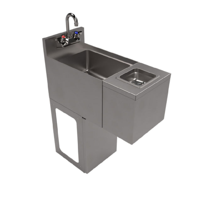 BK Resources UBB-18-SS12-GR-PG Glass Rinser Hand Sink 12"W X 26-1/4"D X 34"H O.A.