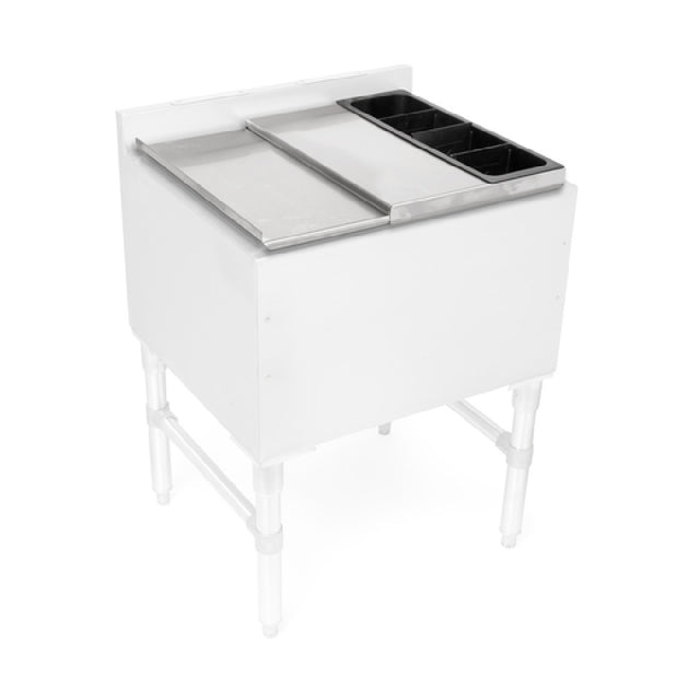 John Boos UBIBL-2148-BWH-X Underbar Ice Bin/Cocktail Unit Lid 48"W X 21"D With Bottle Well Holder