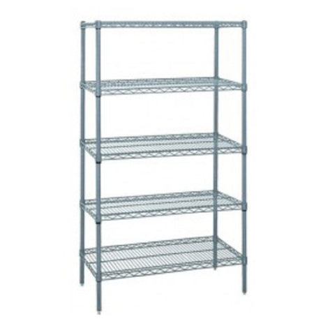 Quantum WR86-2148GY-5 Wire Shelving Starter Kit 48"W X 21"D X 86"H 600 800 Lb. Capacity