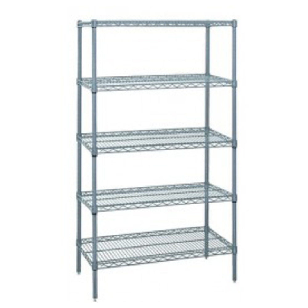 Quantum WR86-2430GY-5 Wire Shelving Starter Kit 30"W X 24"D X 86"H 600 800 Lb. Capacity