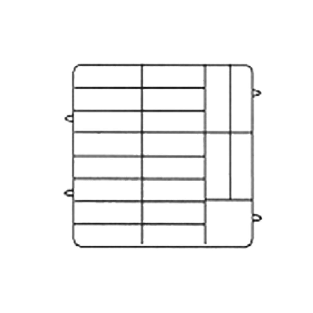 Vollrath PM2006-3-19 Plate Crate® Dishwasher Rack 4-3/4" To 6-1/2" Dia. (3) Extenders With Wire Dividers