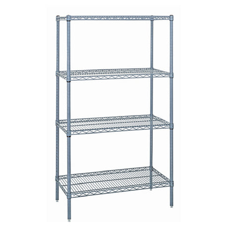 Quantum WR63-2442GY Wire Shelving Starter Kit 42"W X 24"D X 63"H 600 800 Lb. Capacity