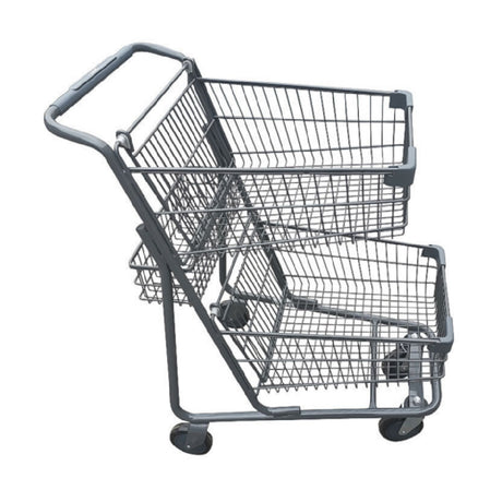 Omcan 44555 (44555) Shopping Cart Double Basket 70L Capacity