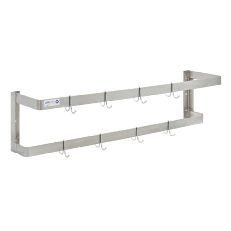 Hubert 32142 - CenPro Wall Mounted Double Line Pot Rack, 24", Stainless Steel