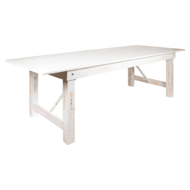 Flash Furniture XA-F-108X40-WH-GG Hercules Series Folding Rustic Farm Table 108"W X 40"D X 30"H