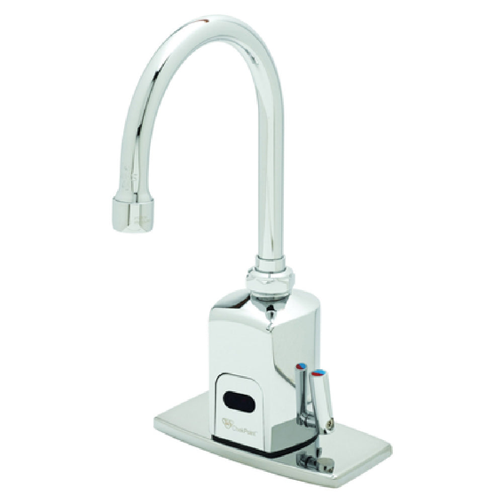 T&S Brass EC-3130-4DP ChekPoint™ Above Deck Electronic Faucet 4" Center To Center Forged Brass Deck Plate