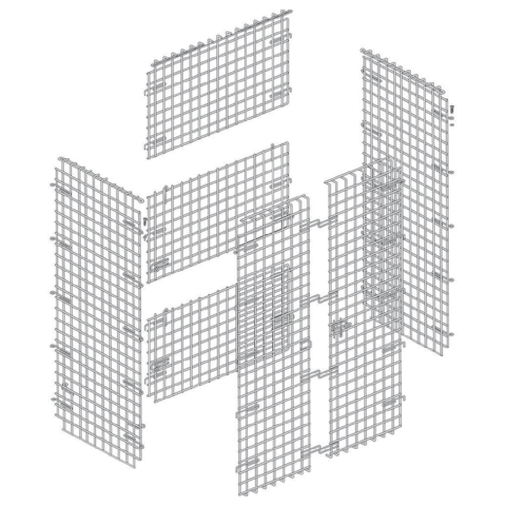 Hubert 10874 - Security Enclosure Kit, 7-piece, 36" X 24" X 63"H