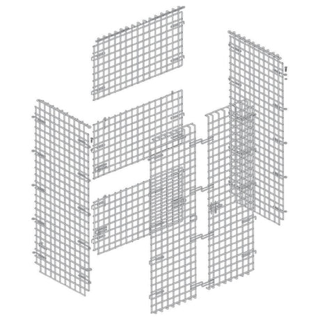 Hubert 10874 - Security Enclosure Kit, 7-piece, 36" X 24" X 63"H