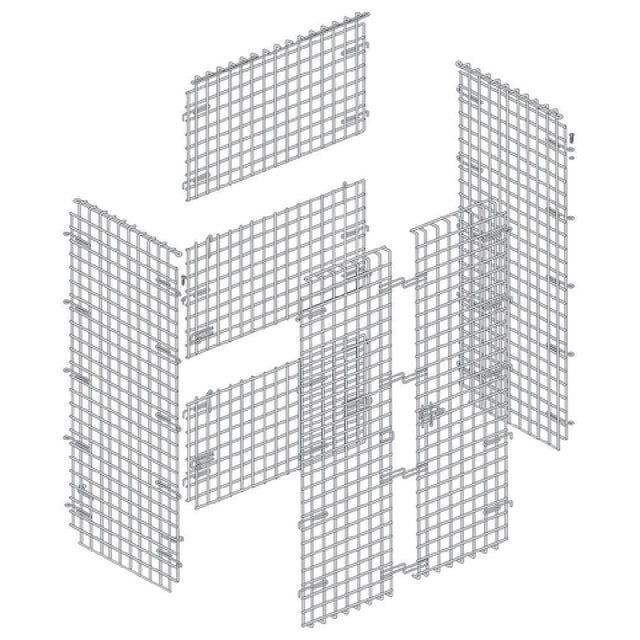 Hubert 10874 - Security Enclosure Kit, 7-piece, 36" X 24" X 63"H