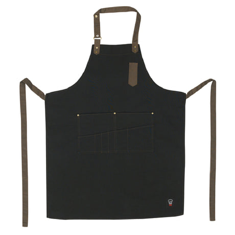 Winco BA-3327K Bib Apron 33-1/2"L X 27"W Full-length