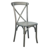 Flash Furniture X-BACK-GREY Side Chair 400 Lb. Weight Capacity Stackable Up To 8 Stools High