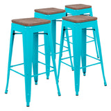 Flash Furniture 4-ET-31320W-30-TL-R-GG Indoor Bar Stool 500 Lb. Weight Capacity