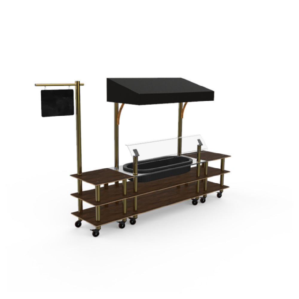 Steelite MGCMLA01WBBW Classic Canopy Cooling Station 130"W X 29 1/2"D X 96"H Mixed Materials