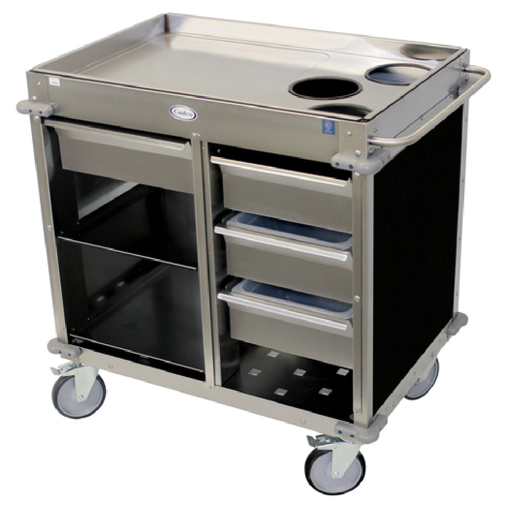 Cadco BC-4-L6 MobileServ® Beverage Cart Back-loading (3) Airpot Wells